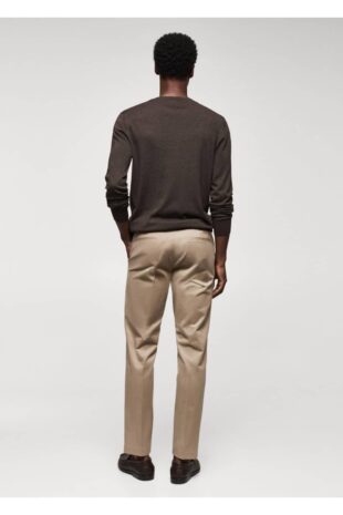 پیژامه بژ فاق نرمال مردانه مانگو 57044391