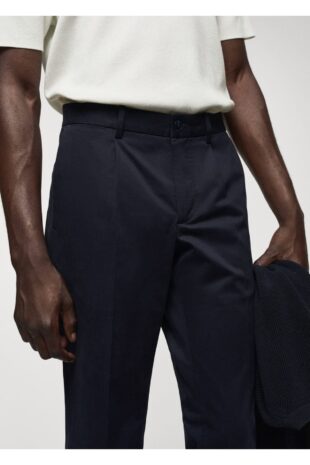 پیژامه آبی فاق نرمال مردانه مانگو 57044391