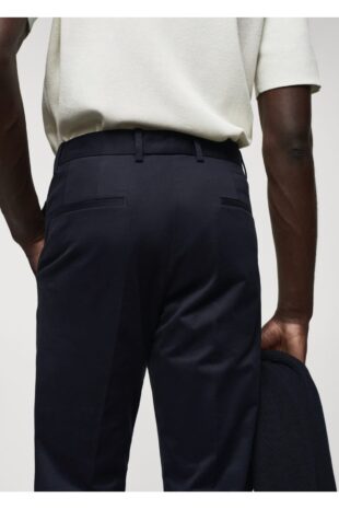 پیژامه آبی فاق نرمال مردانه مانگو 57044391