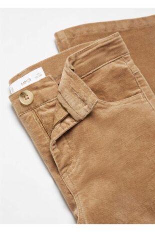 شلوار بژ فاق نرمال دخترانه مانگو 57067121