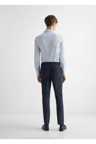 شلوار لاجورد فاق نرمال مردانه مانگو 57082520