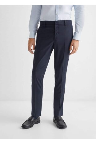 شلوار لاجورد فاق نرمال مردانه مانگو 57082520