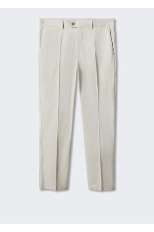 شلوار خاکستری فاق نرمال مردانه مانگو 57052504