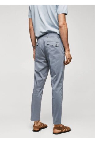 شلوار آبی فاق نرمال مردانه مانگو 57052504