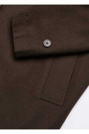 پالتو قهوه ای مردانه مانگو 57085945