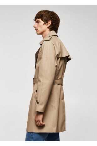 کت قهوه ای مردانه مانگو 57094384