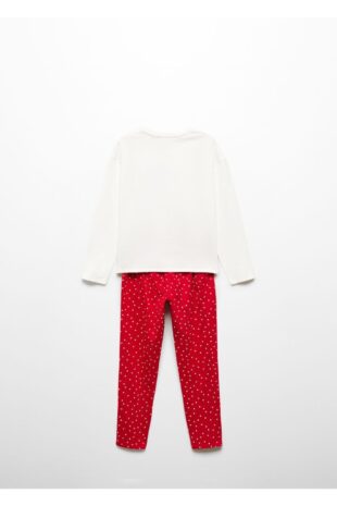 ست پیژامه قرمز فاق نرمال ندارد دخترانه مانگو 57049092