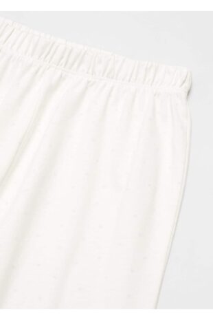 ست پیژامه سفید فاق نرمال بلند دخترانه مانگو 57059090