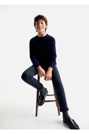 شلوار لاجورد فاق نرمال پسرانه مانگو 57001033