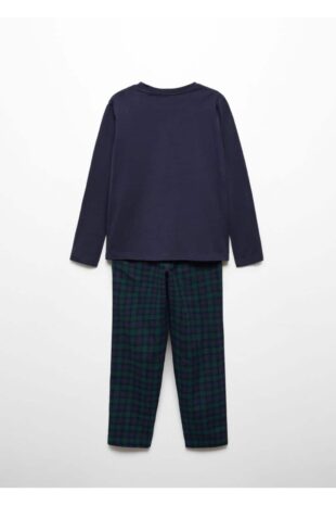 ست پیژامه سبز فاق نرمال بلند پسرانه مانگو 57018273