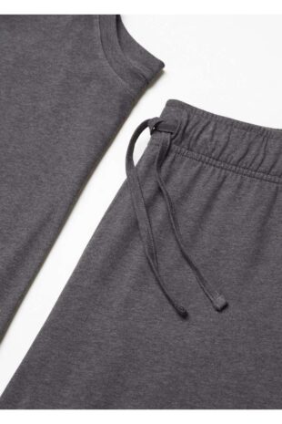ست پیژامه خاکستری فاق نرمال بلند مردانه مانگو 57026017