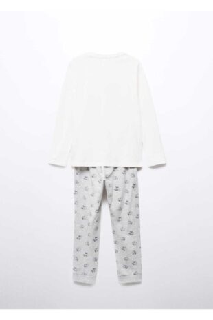ست پیژامه سفید فاق نرمال بلند پسرانه مانگو 57074027