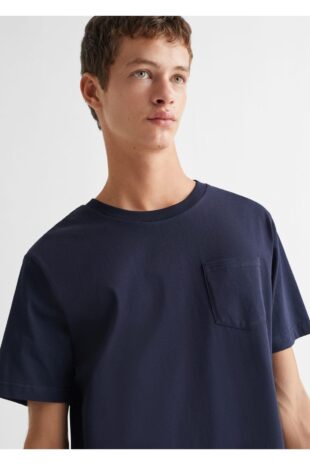 ست پیژامه لاجورد فاق نرمال بلند مردانه مانگو 57075798