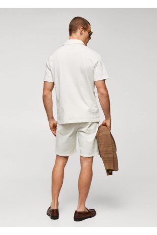 تی شرت سفید مردانه مانگو 57000781