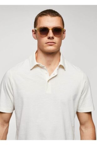 تی شرت سفید مردانه مانگو 57000781