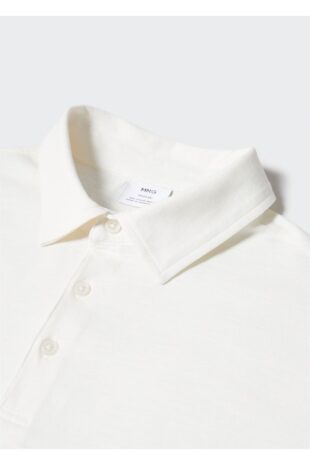 تی شرت سفید مردانه مانگو 57000781