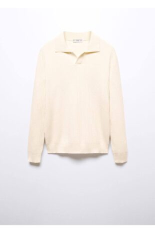 تی شرت سفید مردانه مانگو 57035957