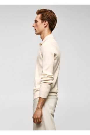 تی شرت سفید مردانه مانگو 57035957