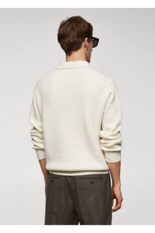 تی شرت سفید مردانه مانگو 57047722