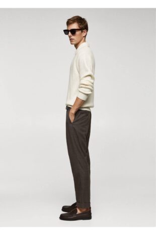 تی شرت سفید مردانه مانگو 57047722