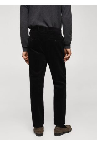 شلوار سیاه فاق نرمال مردانه مانگو 57067706