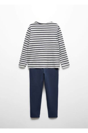 ست پیژامه لاجورد فاق نرمال بلند پسرانه مانگو 57078270