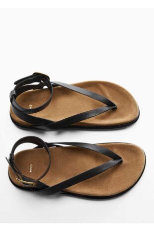 صندل سیاه زنانه مانگو 57010045