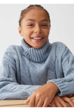 بافت آبی دخترانه مانگو 57026716