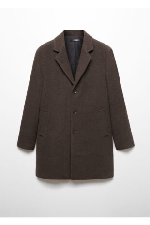 پالتو خاکی مردانه مانگو 57057704