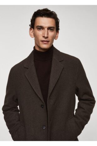 پالتو خاکی مردانه مانگو 57057704