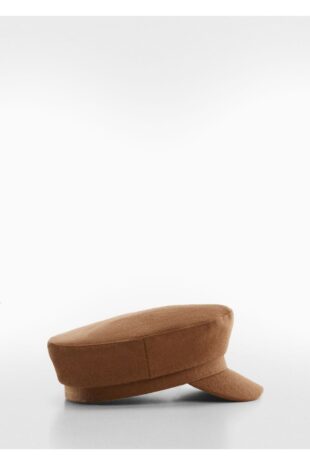 کلاه لبه دار قهوه ای زنانه مانگو 57034024