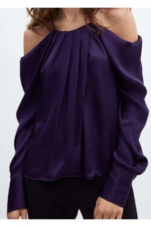 بلوز آبی زنانه مانگو 57039107