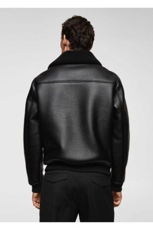 کت سیاه مردانه مانگو 57039405