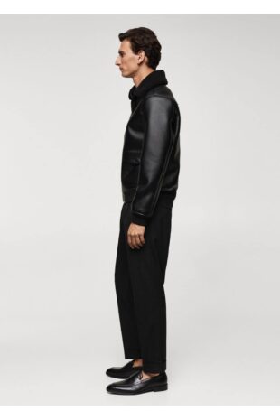 کت سیاه مردانه مانگو 57039405