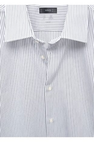 پیراهن خاکستری مردانه مانگو 57074386