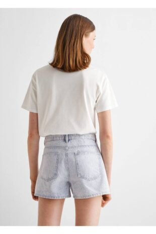 شلوارک لاجورد فاق نرمال زنانه مانگو 57063254