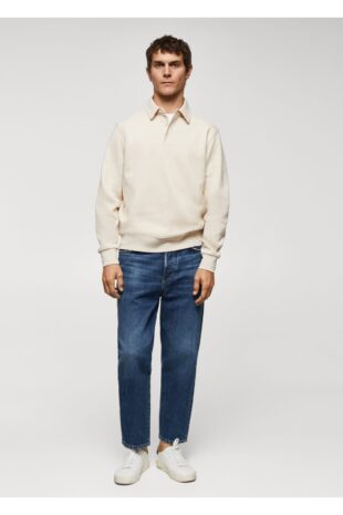 سویشرت بژ مردانه مانگو 57016025