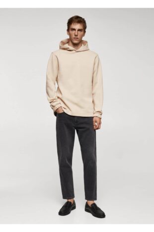 سویشرت بژ مردانه مانگو 57017743