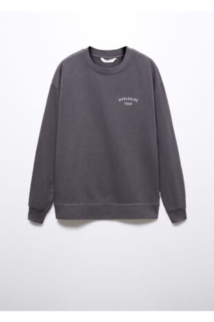 سویشرت خاکستری مردانه مانگو 57074773