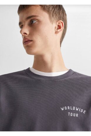 سویشرت خاکستری مردانه مانگو 57074773