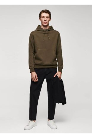 سویشرت قهوه ای مردانه مانگو 57056024