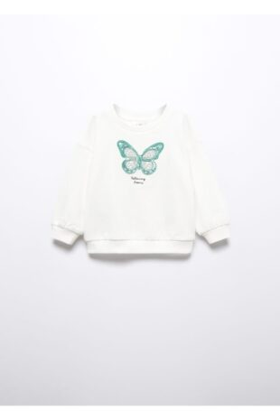 سویشرت سفید دخترانه مانگو 57093270