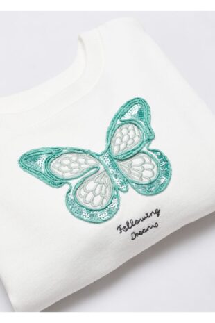 سویشرت سفید دخترانه مانگو 57093270