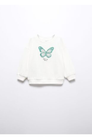 سویشرت سفید دخترانه مانگو 57093270