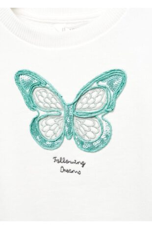 سویشرت سفید دخترانه مانگو 57093270