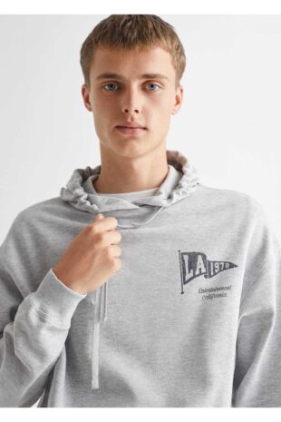 سویشرت خاکستری مردانه مانگو 57054012