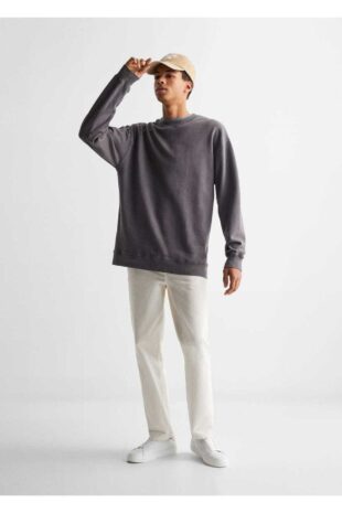 سویشرت قهوه ای مردانه مانگو 47053256