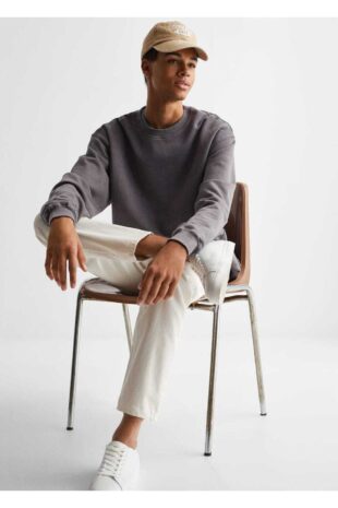 سویشرت قهوه ای مردانه مانگو 47053256