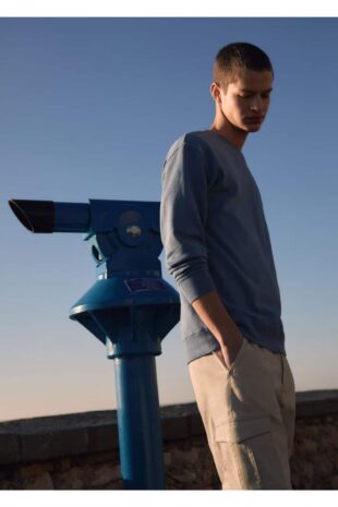 سویشرت آبی مردانه مانگو 47053256