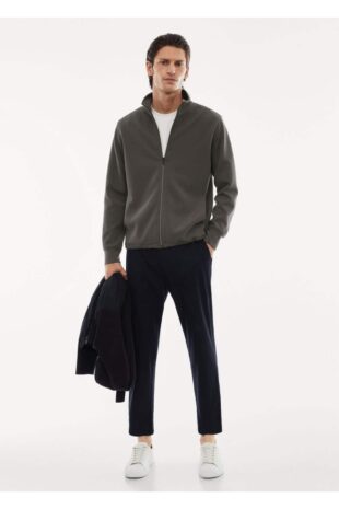 سویشرت خاکستری مردانه مانگو 57045962